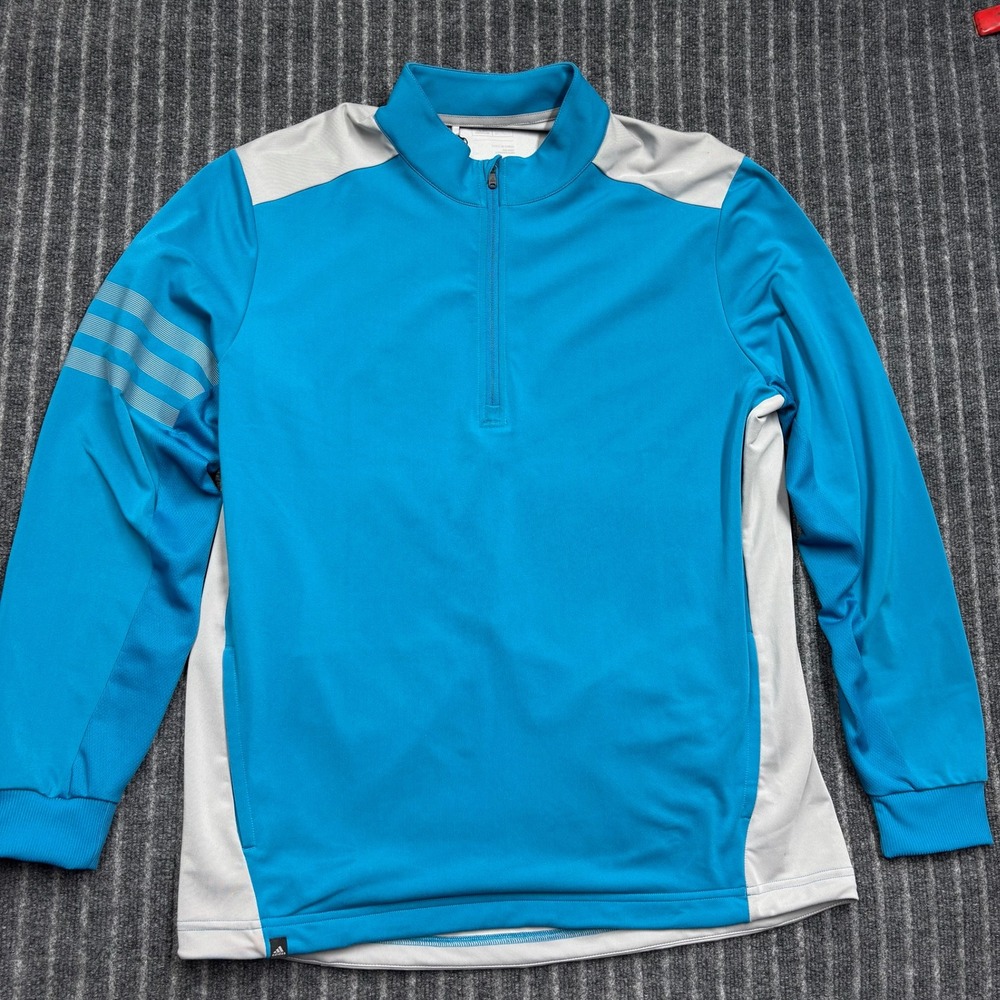 Adidas Golf Pullover Large Blue NEW ClimaCool Quarter Zip BC6970 (2198)